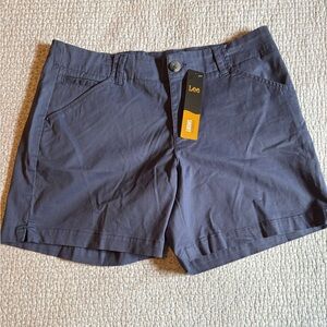 Lee Women's Dark Blue Casual Shorts